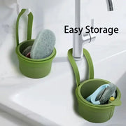 Multi Functional Food Strainer Sink Organizer For Kitchen And Bathroom Use With Efficient Drainage And Storage Solution