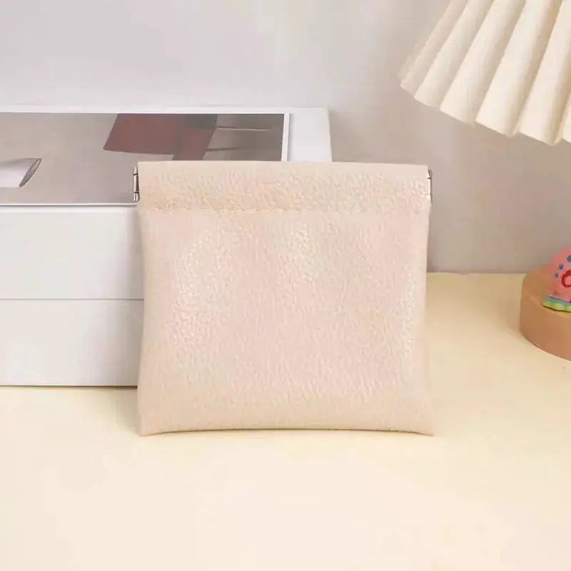 Pale beige textured artificial leather long wallet for passports and IDs