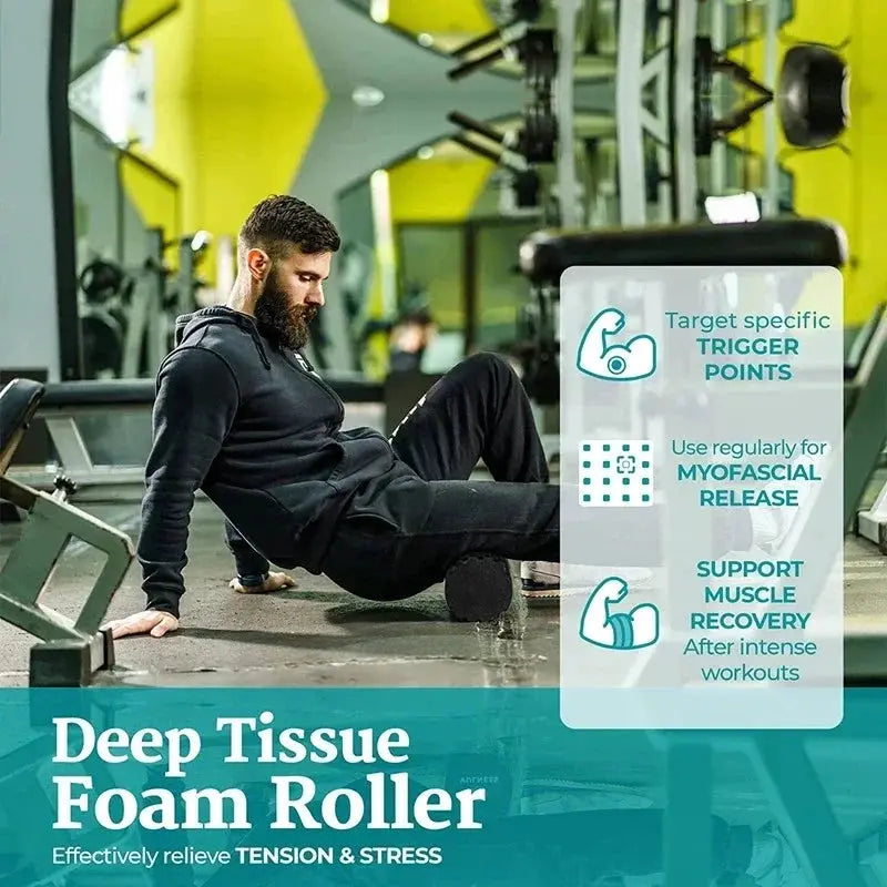 ProFlex 33cm High Density EPP Foam Roller For Deep Muscle Therapy And Recovery For Home Fitness