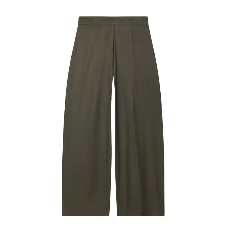 NovaWear Womens Pleated Loose Wide Leg Pants Military Green Casual Fashion Versatile All Seasons Comfort
