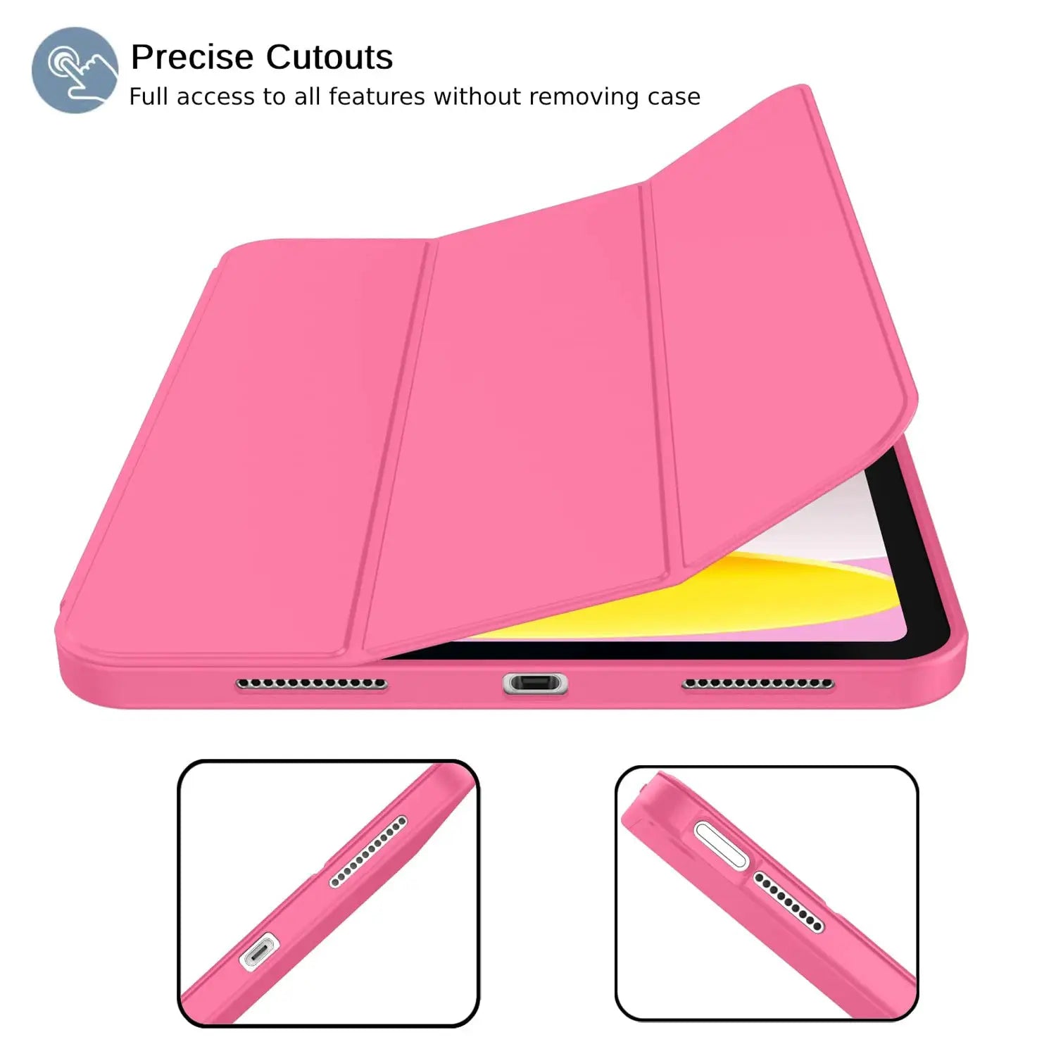 NovaCase Magnetic Slim Trifold Stand Cover For Ipad 11th Gen 2025 And 10th Gen 2022 Faux Leather Protection