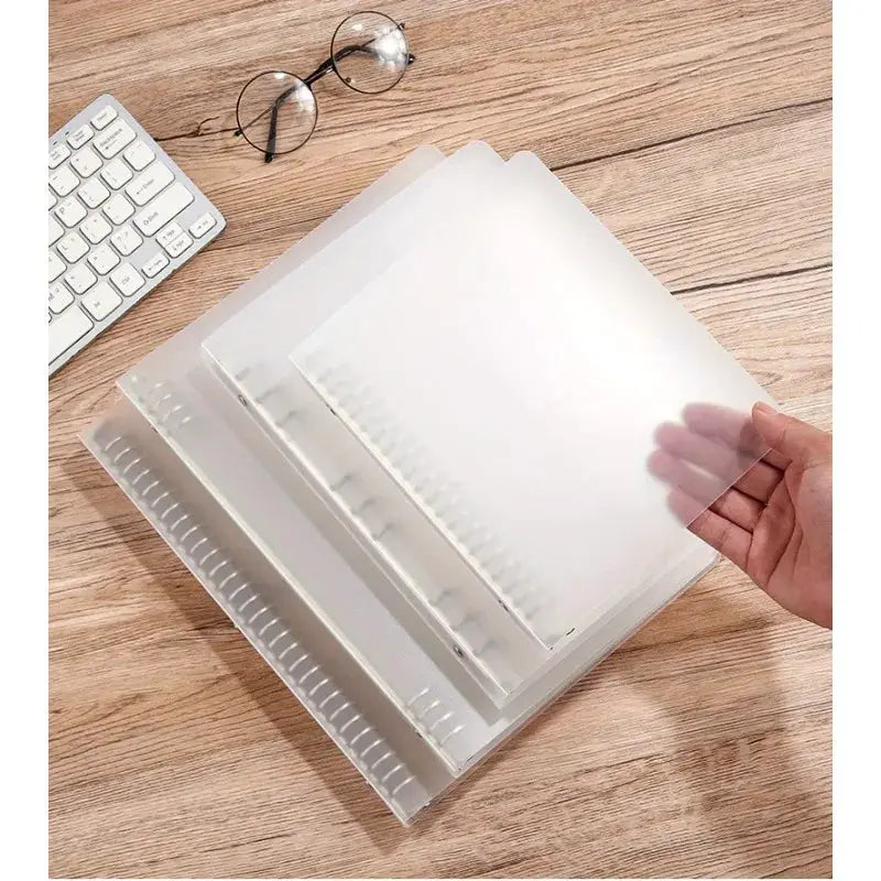 175-Page Capacity Ringed Binder, clear PP plastic for office and school use