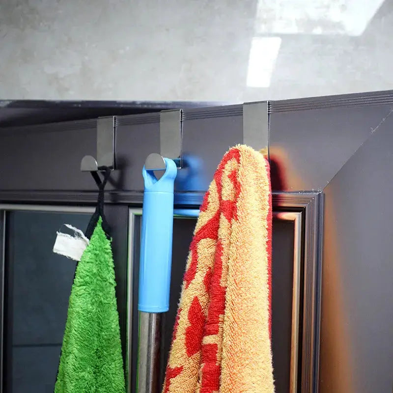 Z Shaped Stainless Steel Bathroom Cabinet Hook For Coats Keys Kitchen Utensils Rear Hanger Organizer