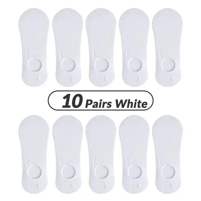 Men Invisible No Show Socks 5 Or 10 Pairs Breathable Cotton Silicone Non Slip Ankle Boat Socks