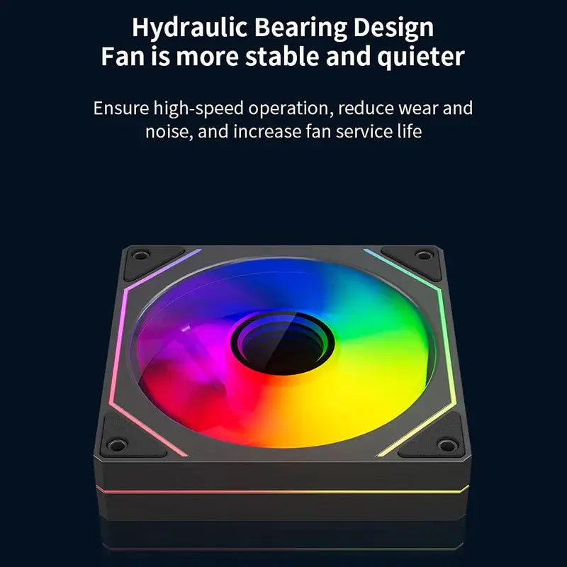 TEUCER LJ-4Pro ARGB 120mm PC fan by Simples Market, 4-Pin PWM, quiet cooling