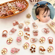 Pack Of 10 20 30 40 50 Cute Cartoon Bear And Bunny Hair Elastic Bands For Girls And Kids
