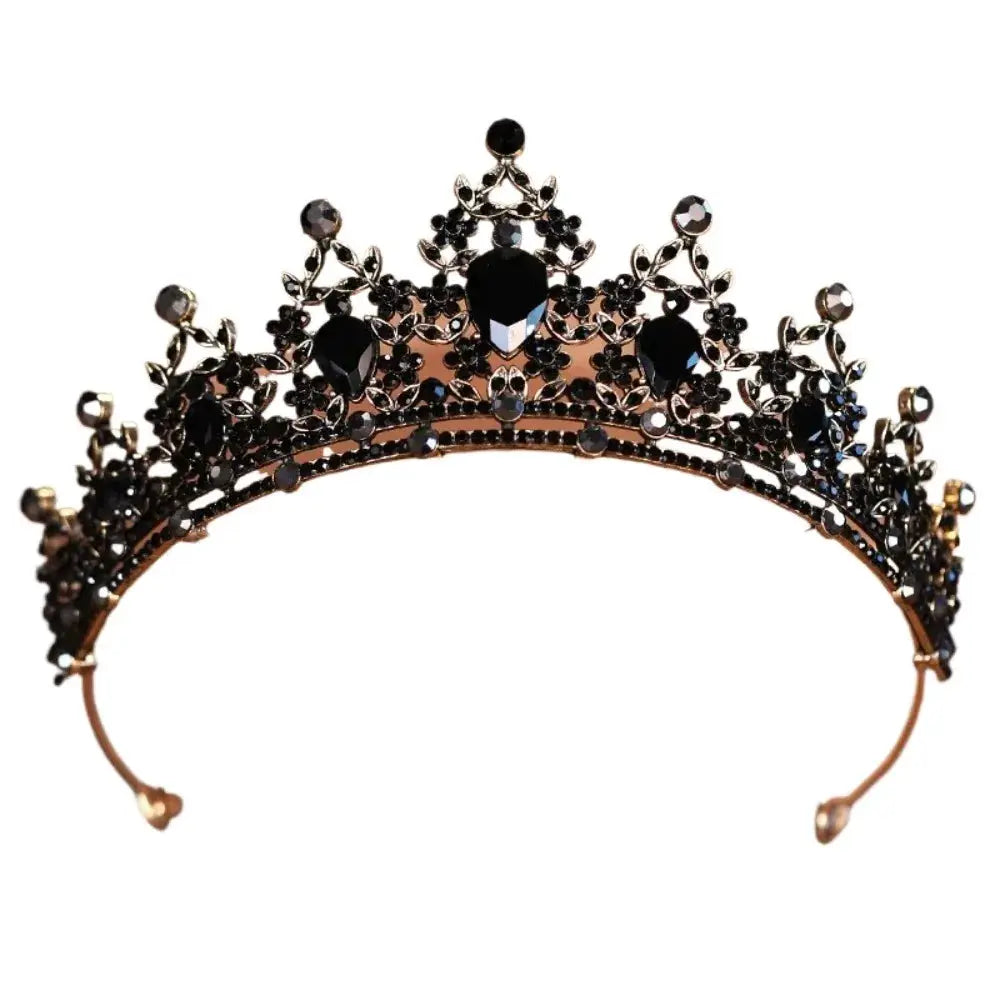 DreamCouture Bridal Crown Hairband Elegant Metal Princess Look For Weddings And Special Occasions