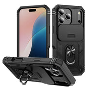 iPhone case by Simples Market with 360° rotating kickstand, black rugged protective cover