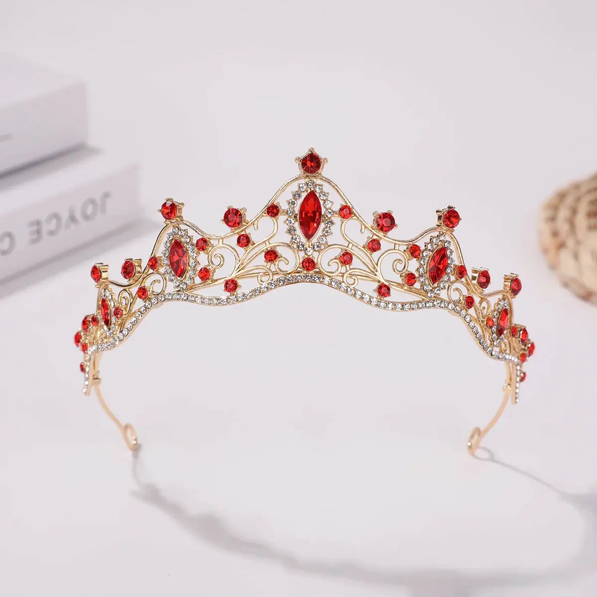 Korean Style Girls Bridal Tiara Hair Accessory for Birthday Wedding and Kids Performance Headpiece
