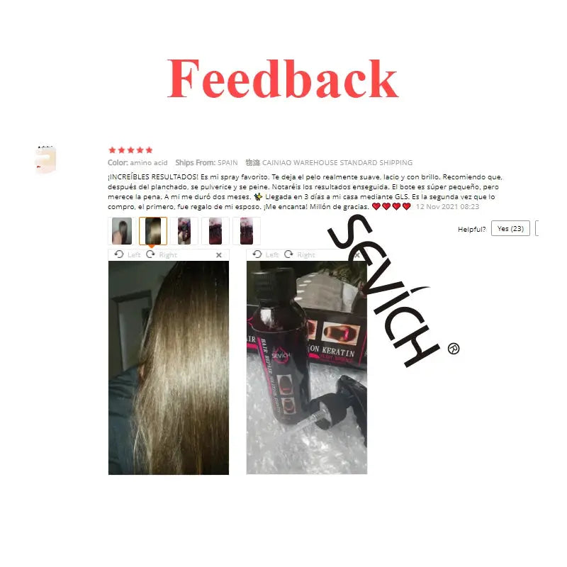 Sevich 100ml Hair Repair Spray Repairs damage restore soft hair for all hair types keratin Hair & Scalp Treatment