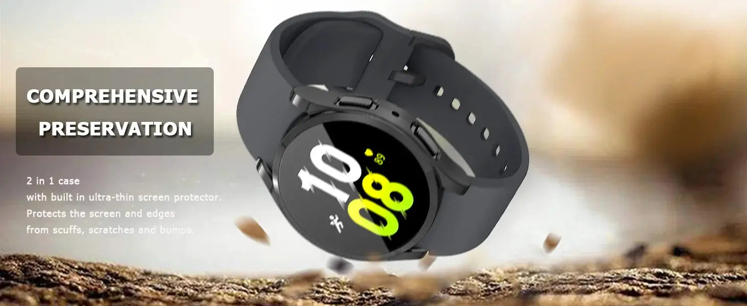 Soft TPU watch case for Samsung Galaxy Watch 4/5/6/7, 40mm-44mm, anti-scratch, shockproof full protection