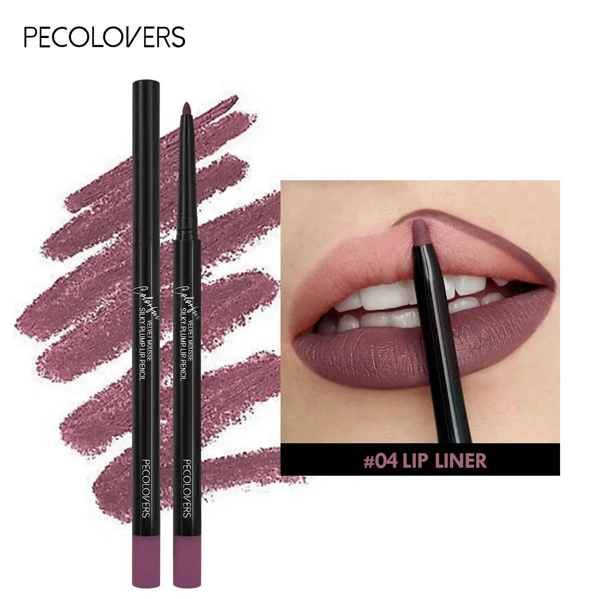 LuxLips Waterproof Matte Lipliner Pencil 12 Colors Long Lasting Smudge Proof Hydrating Lip Definer