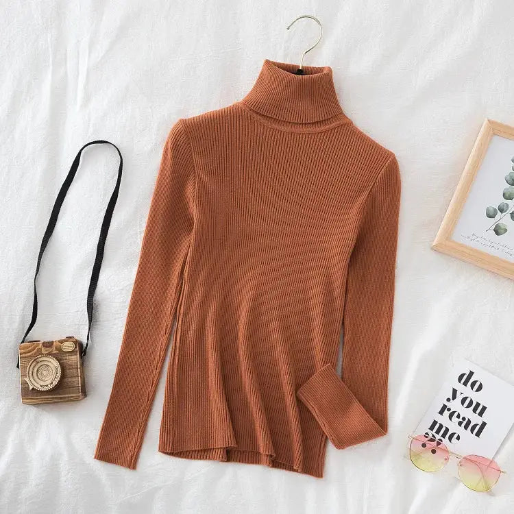 EverSoft Women Turtleneck Knitted Sweater Soft Cashmere Blend For Cozy Warmth In Autumn And Winter