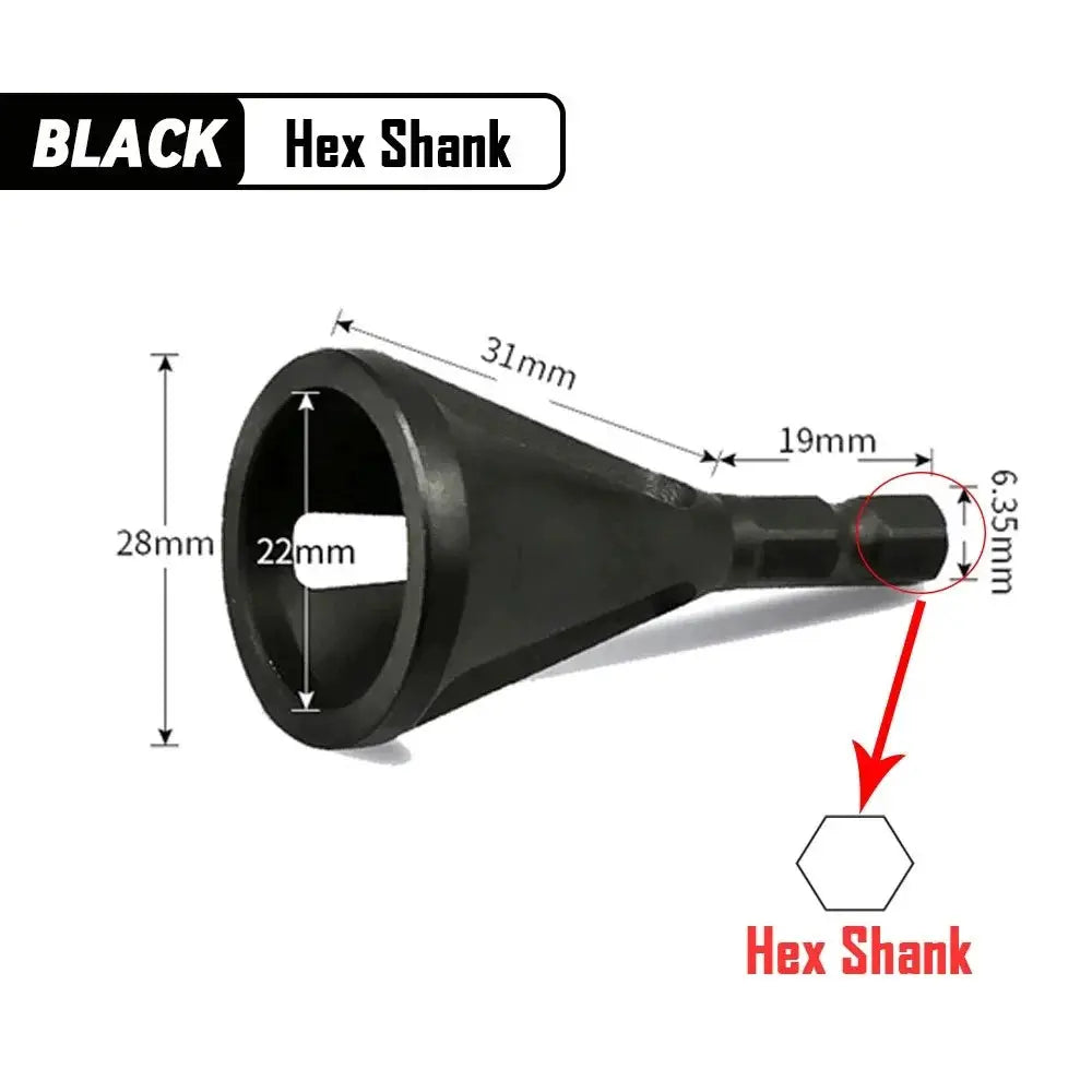 Hexagonal Triangular Handle Chamfering Tool For Drill Burr Removal Deburring And Trimming Stainless Steel Copper Screws