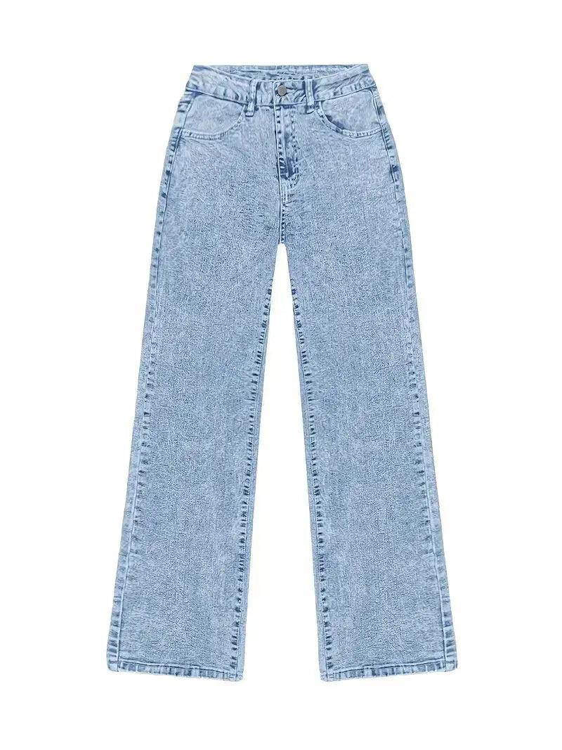 2026 Womens Loose Wide Leg Denim Jeans Baggy Streetwear All Season