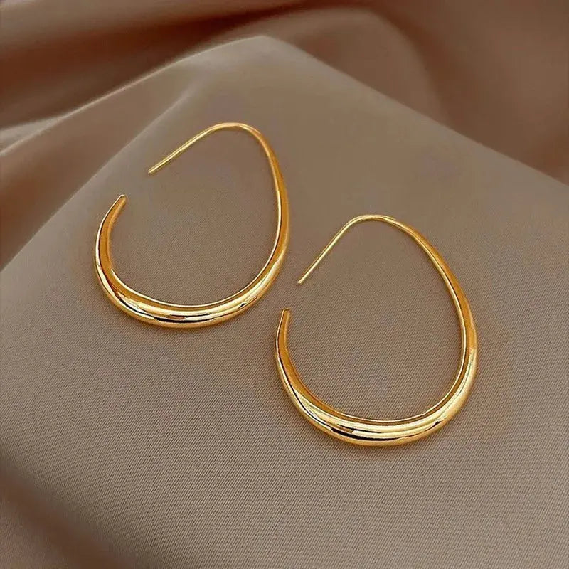 2 Piece Water Drop Earrings in 18K Gold Plated Copper for Women Minimalist Daily Wear