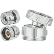Chrome swivel aerator adapter set for faucet fittings, includes 3 pieces with 22mm male connector Simples Market
