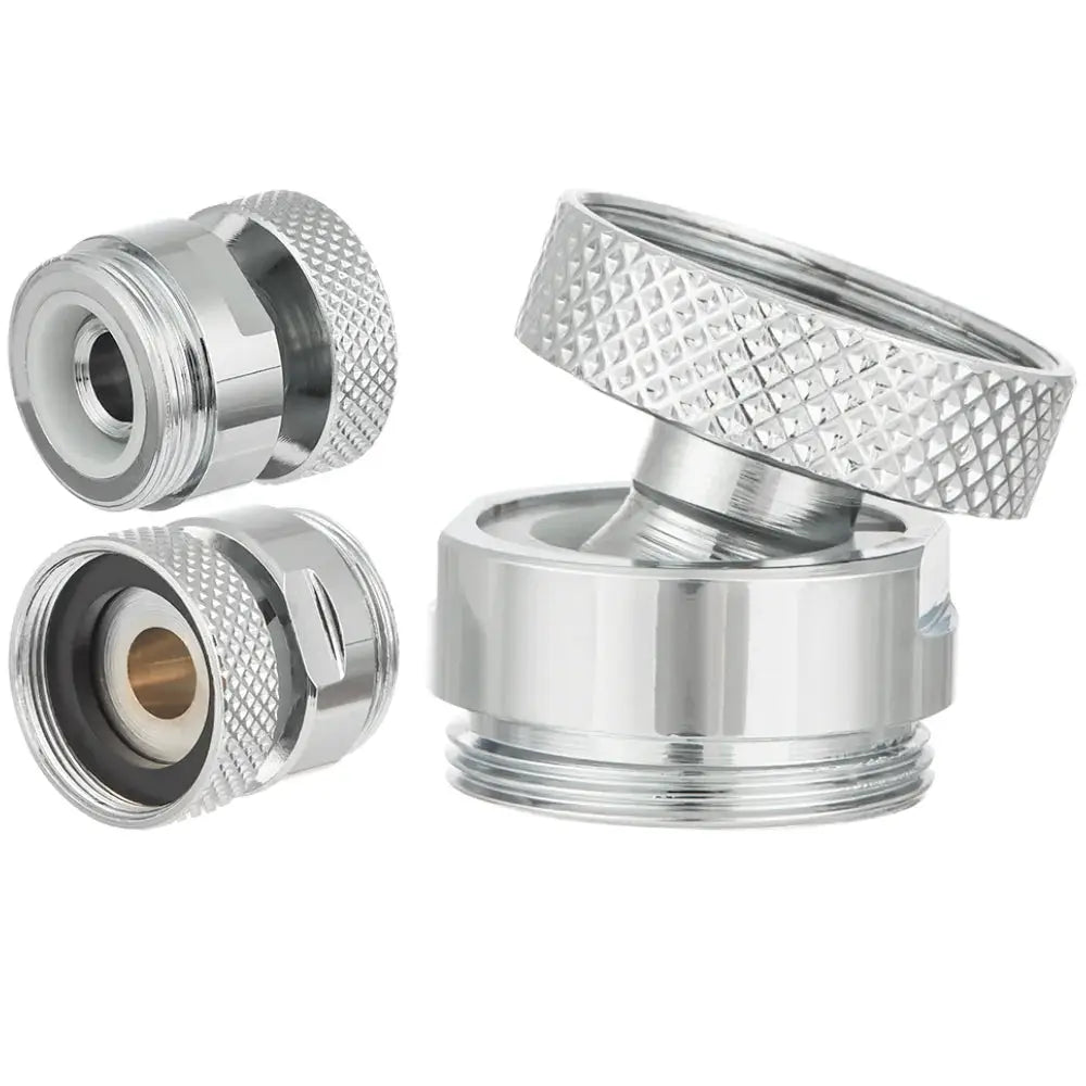 Chrome swivel aerator adapter set for faucet fittings, includes 3 pieces with 22mm male connector Simples Market