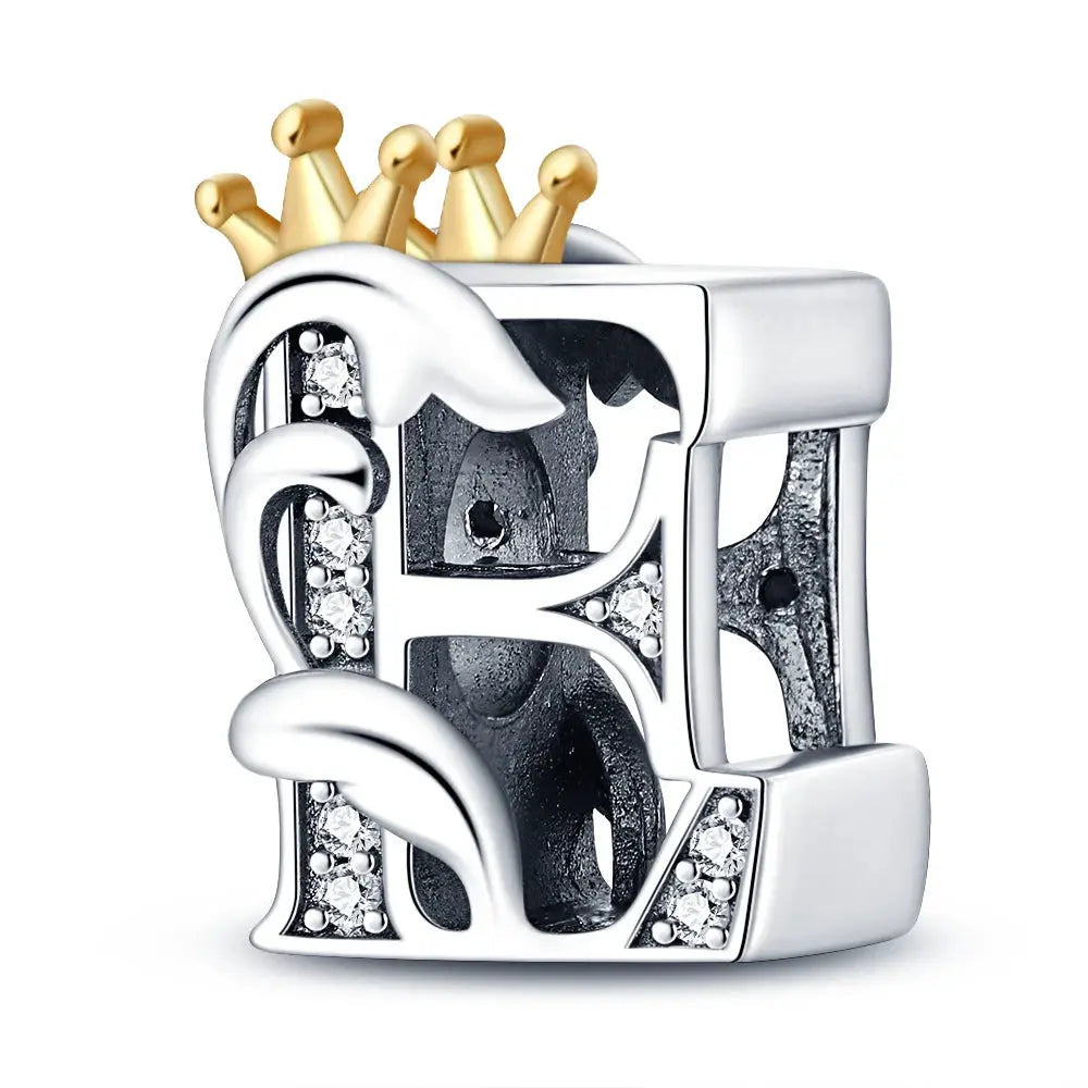 925 Sterling Silver Alphabet Charms A to Z Beads for Women Fit Original Bracelet DIY Jewelry Gift