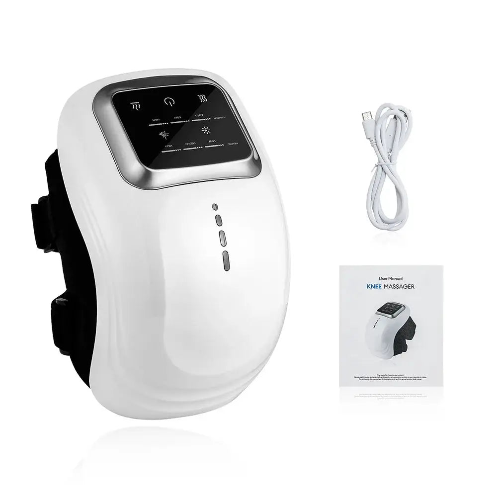 foreverlily knee massager by Simples Market, white air-pressure vibration device; includes USB-C cable and manual