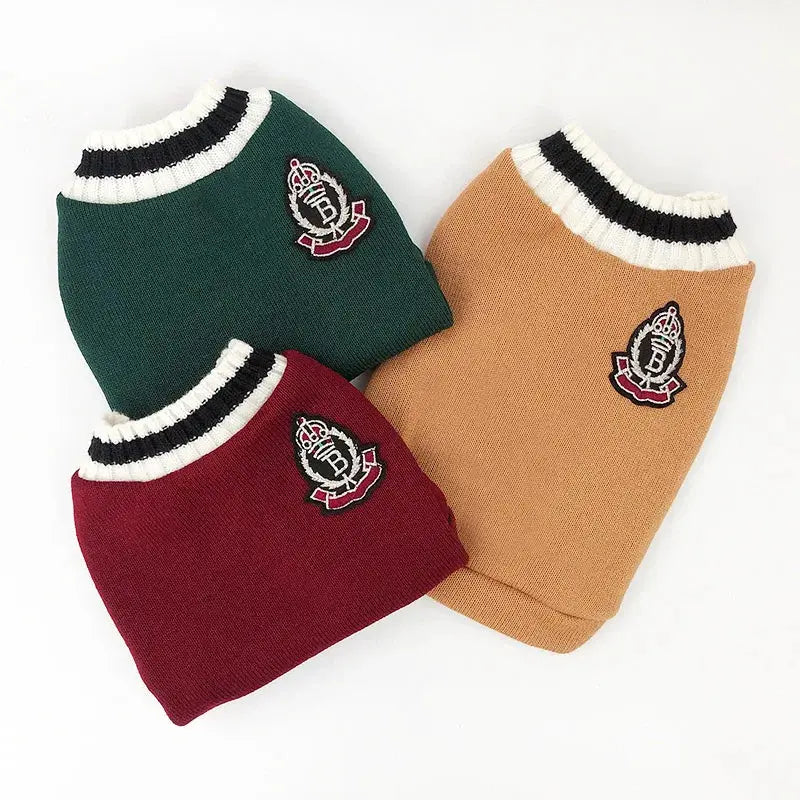 Cat Dog Winter Sweater Pullover For Small Pets Cozy Cat Vest Puppy Jacket Pet Clothing