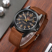 Army Simple Calendar Quartz Men Sports Watch With Complete Calendar And Nylon Band For Everyday Durability