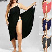AzureVibe Women Backless Beach Dress Swimsuit With Strap Skirt Veil Cover Crossover 2K Tank Top