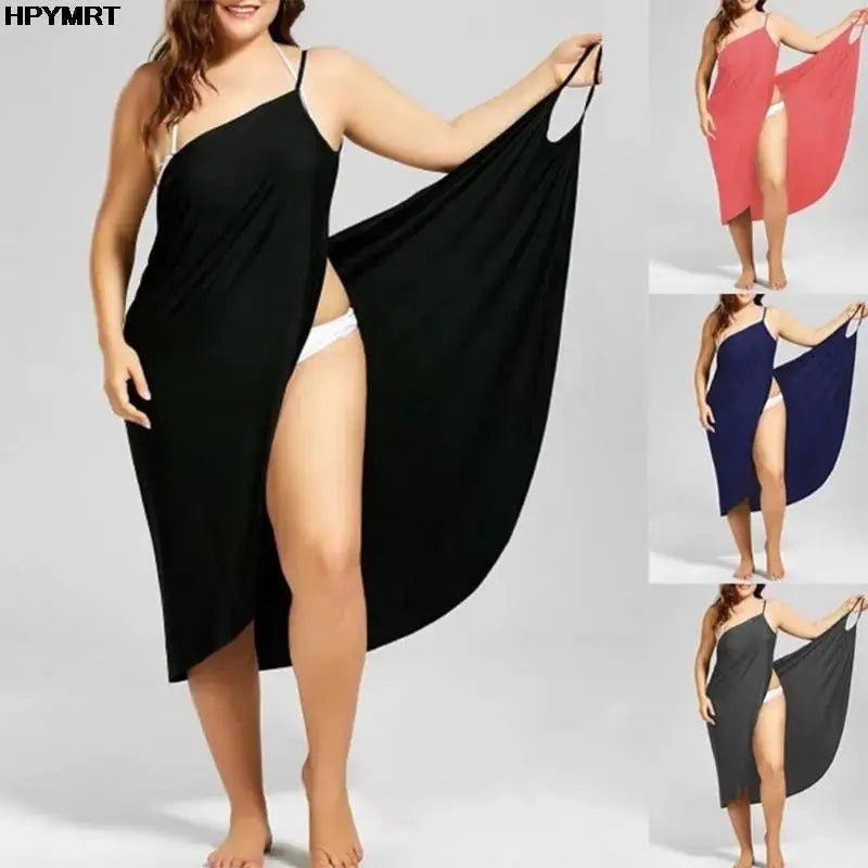 AzureVibe Women Backless Beach Dress Swimsuit With Strap Skirt Veil Cover Crossover 2K Tank Top
