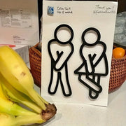 Modern WC Door Signs For Men And Women Toilet Sign Contour Decoration Hanging Pieces For Guest Toilet Bathroom
