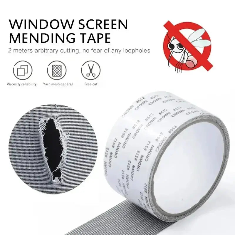 Self Adhesive Window Screen Repair Tape Mesh Patch For Holes And Tears Insect Mosquito Barrier Doors Tent RV