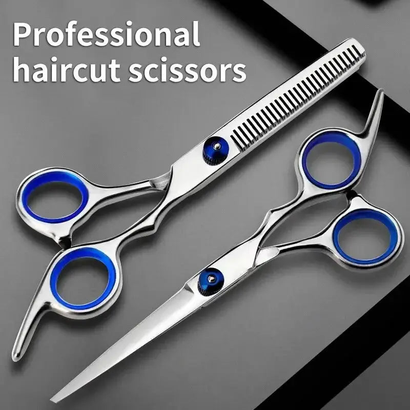 Professional Hairdressing Scissors Stainless Steel Cutting And Thinning Barber Shears For Home Salon Use
