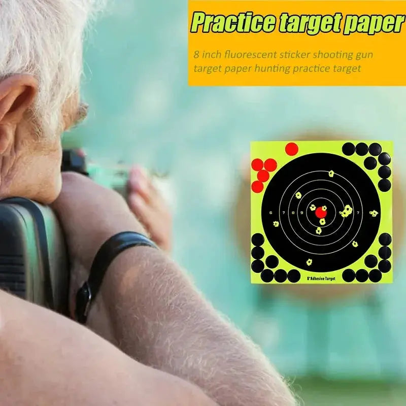 10 To 100 Pack 8 Inch Splatter Target Stickers High Visibility Reactive Paper Targets For Shooting Hunting Training
