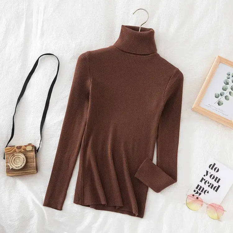 EverSoft Women Turtleneck Knitted Sweater Soft Cashmere Blend For Cozy Warmth In Autumn And Winter