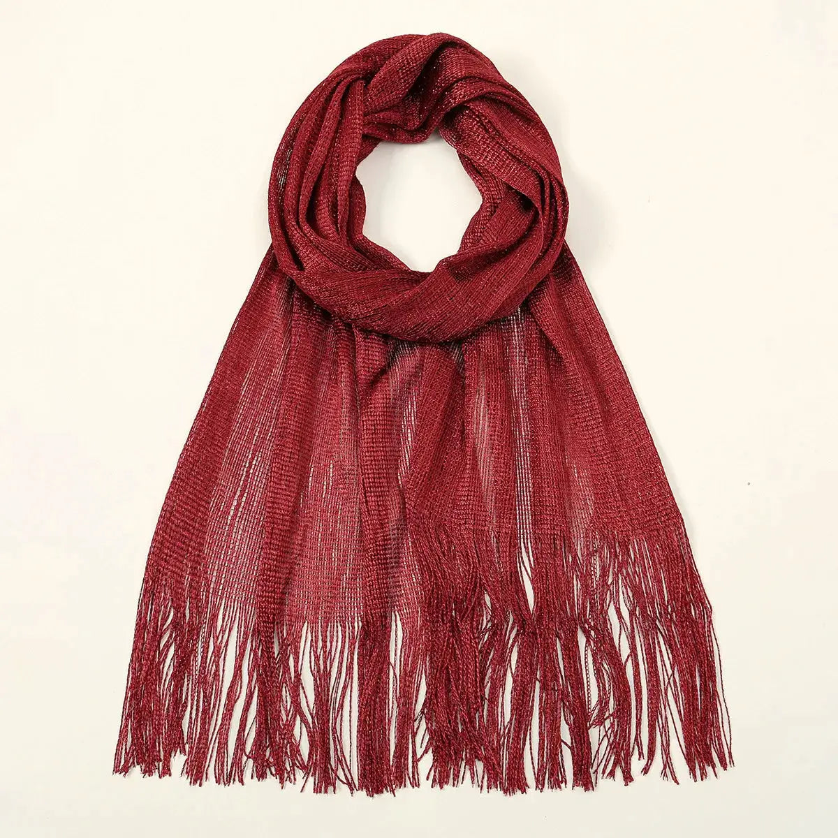 Glitter Shawl Banquet Style For Party And Evening Wear Gold And Silver Shiny Knit Scarf With Tassel