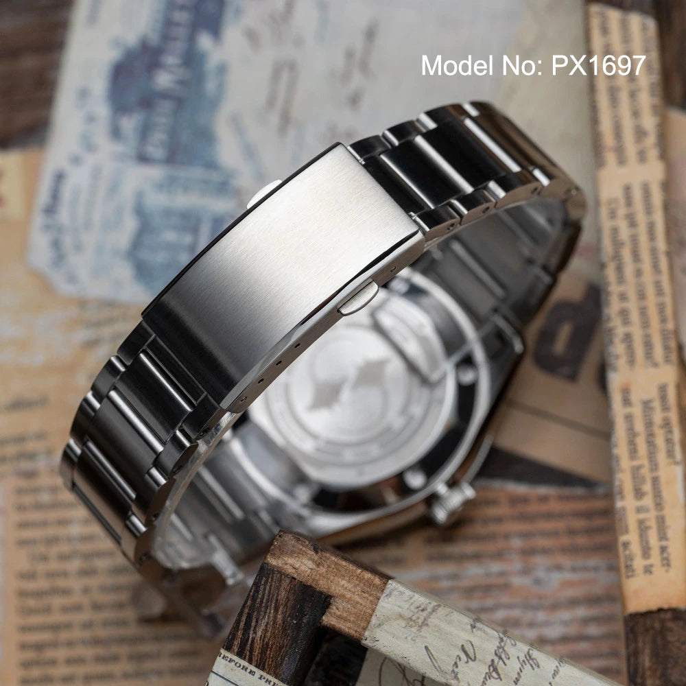 Proxima PX1697 men's wristwatch with black stainless steel bracelet