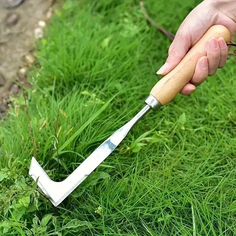 Stainless Steel L Shaped Gap Weeding Tool For Garden Yard Patio Pathway Easy Cleanup