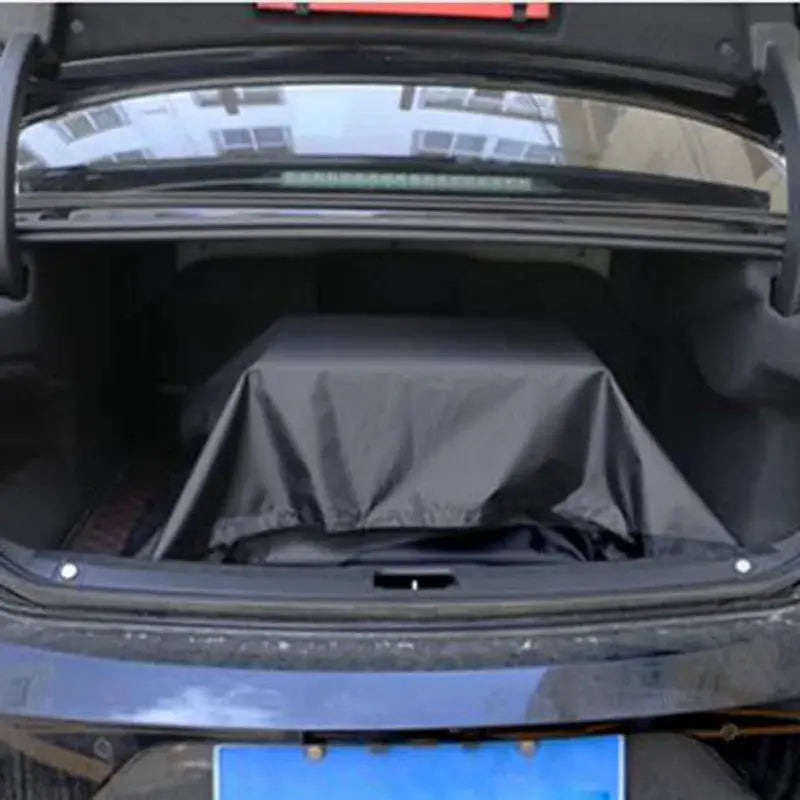 Simples Market black car trunk cargo cover made of waterproof fabric, universal fit