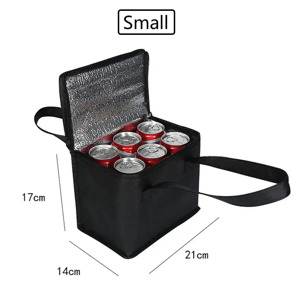 Portable Lunch Cooler Bag With Folding Insulation For Picnics Beverages Food Transport Beer Delivery