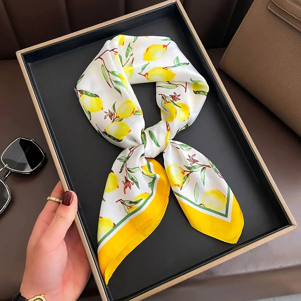 Luxe Silk Satin Square Scarf Silk Feel Finish Versatile Fashion Wrap For Shawl Hijab Neckerchief Hair Ribbon Headband