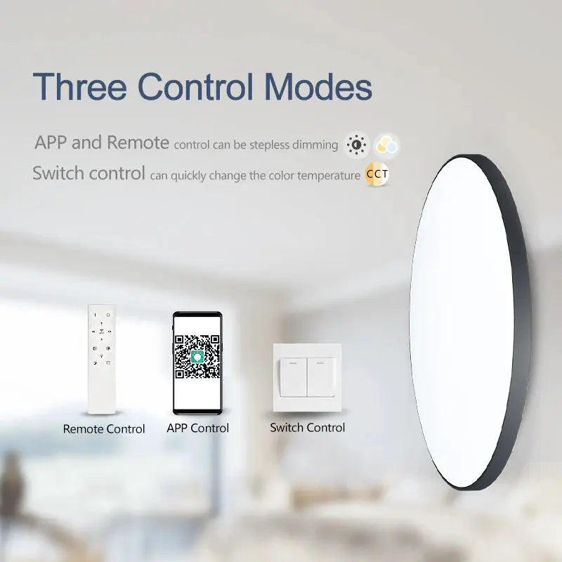 MARPOU smart dimmable ceiling lamp by Simples Market with remote, app, and switch control
