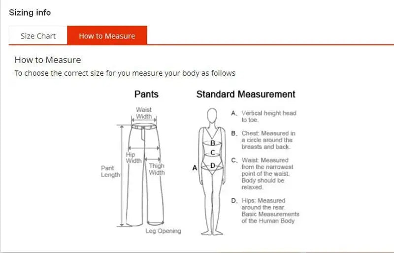 Women Beach Denim Thong Shorts sizing guide with pants measurements and standard body measurements diagram