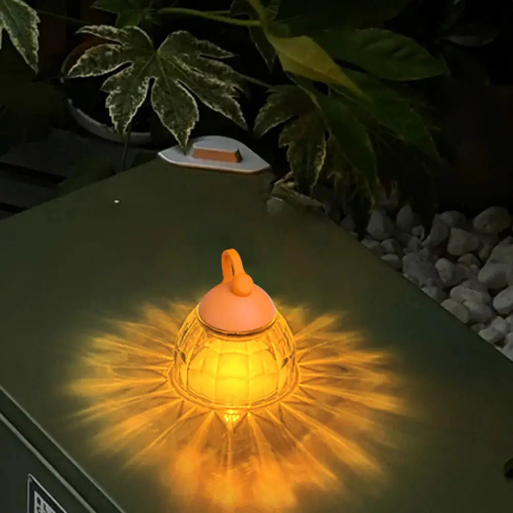 Simples Market Super Mini Retro Camping Lantern, orange USB rechargeable hanging light for camping