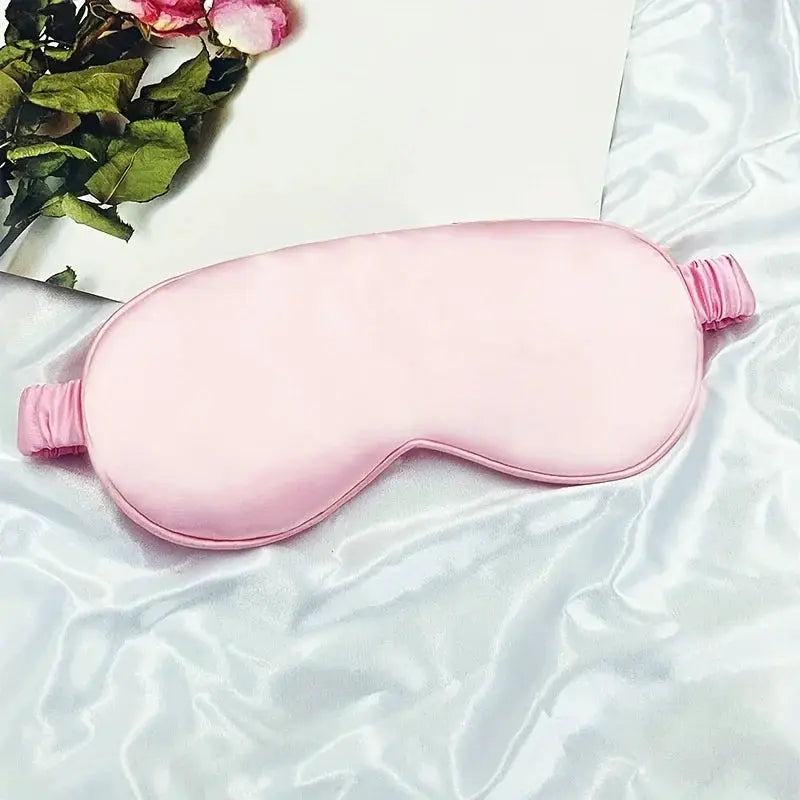 DreamSilk Double Sided Imitation Silk Sleep Eye Mask With Adjustable Strap For Blackout Travel And Naps