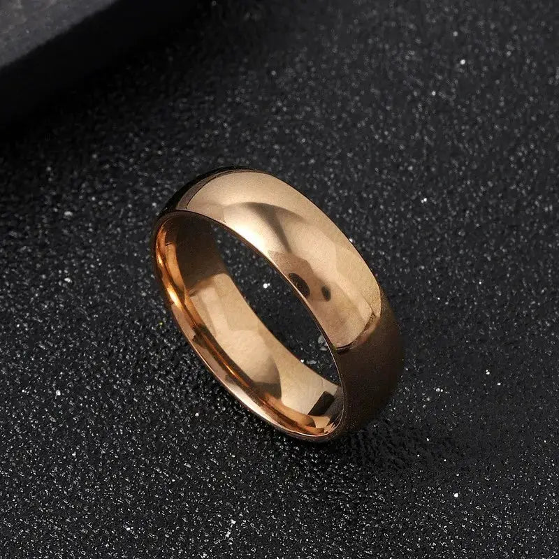 2mm Rose Gold Stainless Steel Ring For Women And Girls Minimalist Fashion Jewelry Gift