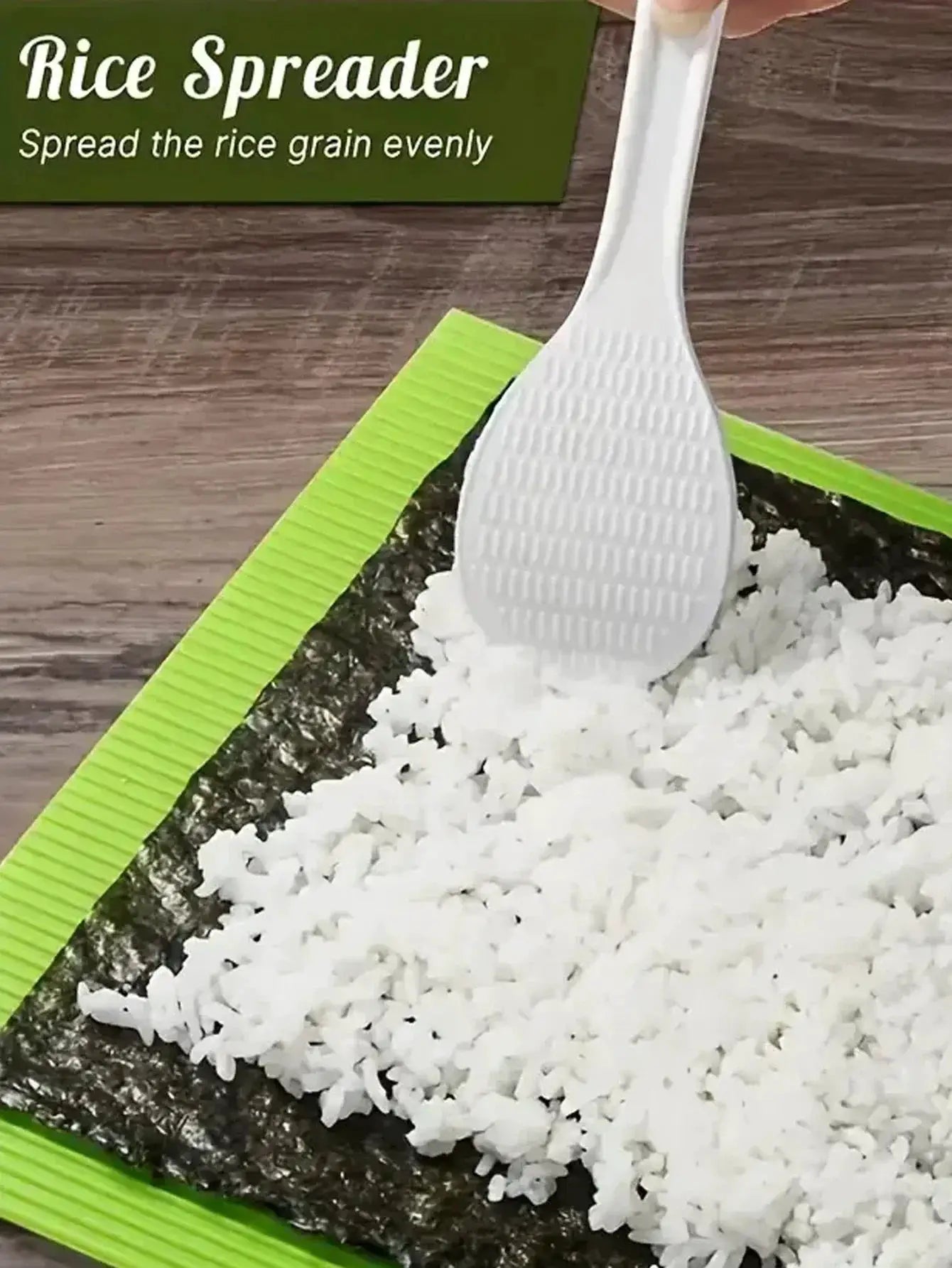 EcoChef Sushi Roll Mat Non Slip Fine Grain Silicone For Easy Consistent Home Rolls