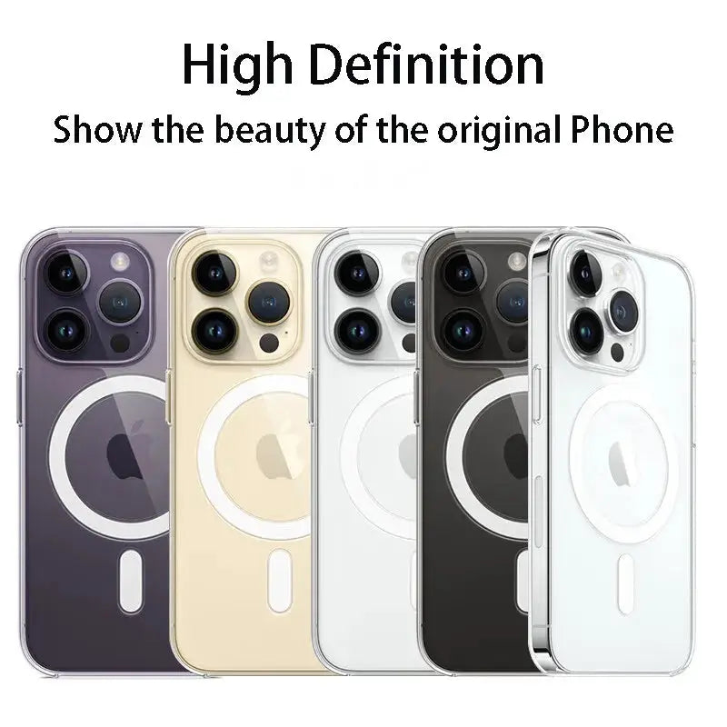 Simples Market luxury MagSafe transparent iPhone back covers, 5-pack, fits iPhone models 7–16
