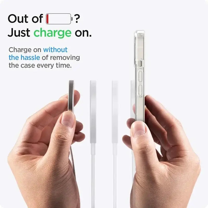 Simples Market Original Magnetic Transparent MagSafe Phone Case for iPhone 11–17 Pro Max, wireless charging compatible.