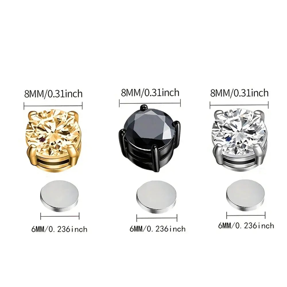 Crystal Magnetic Clip Earrings Non Piercing Fashion Jewelry For Men And Women Gift