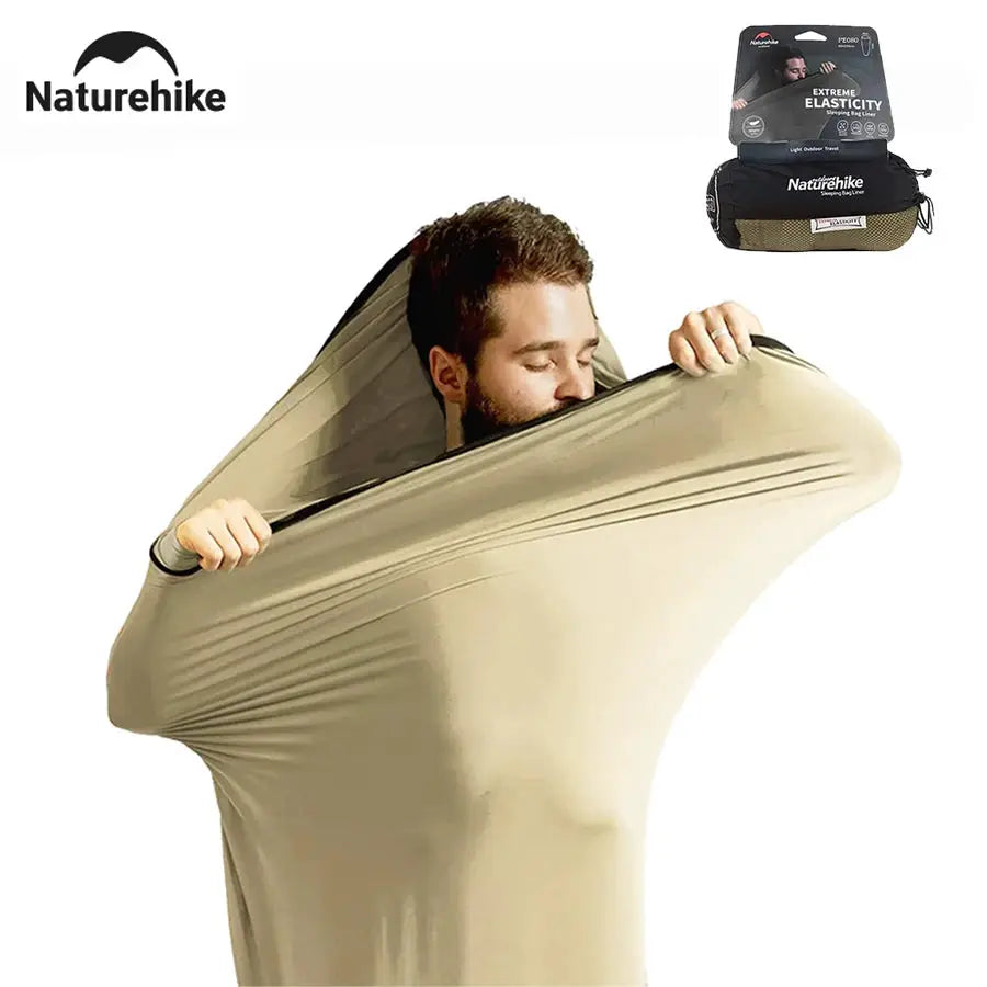 Naturehike beige ultralight wearable mummy sleeping bag liner