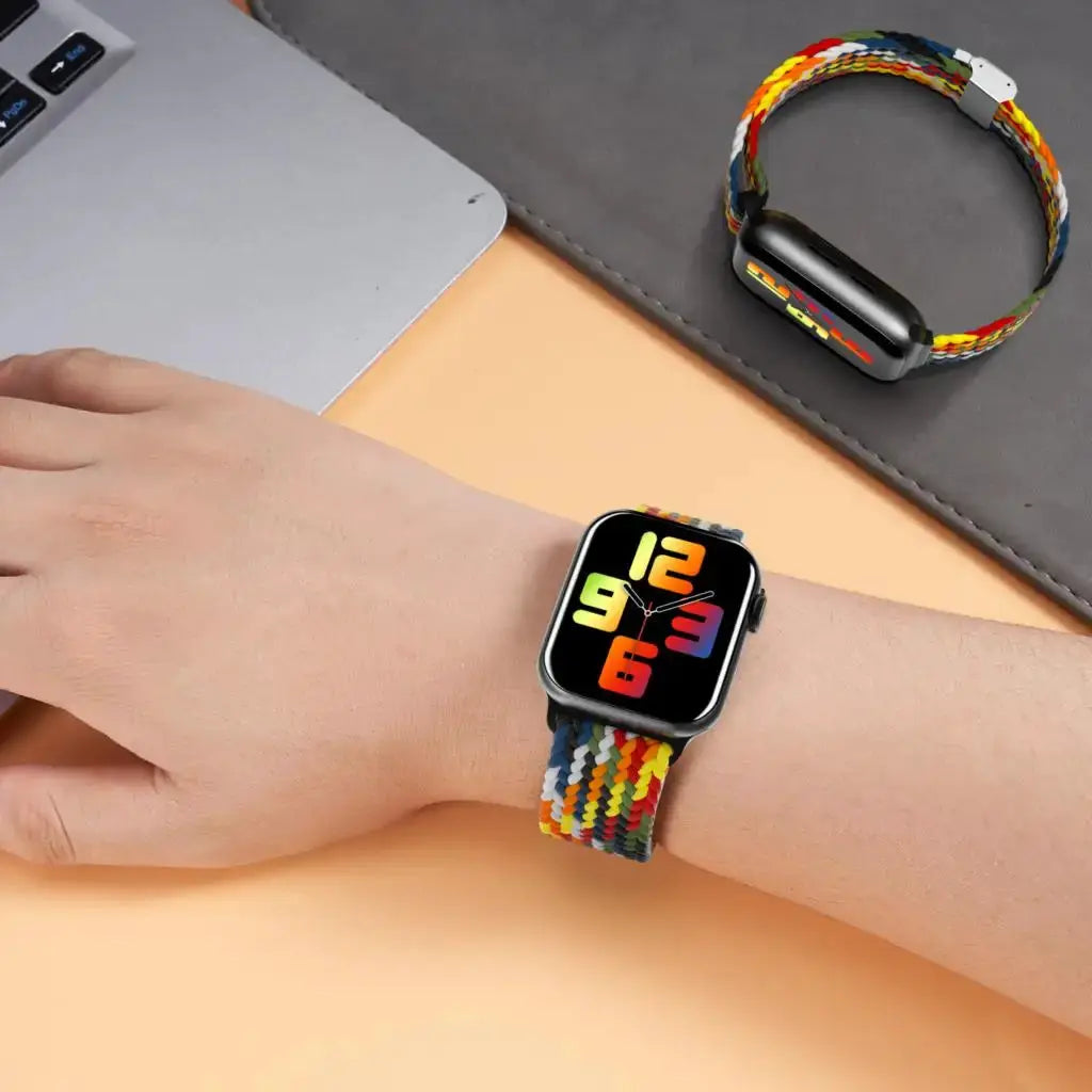 Strap For Apple watch band 46mm 45mm 44mm 49mm 40mm 41mm 42mm Braided loop correa bracelet iWatch series 10 8 9 7 5 2030